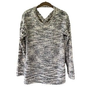 Love by Design Black Gray White Sweater Size M